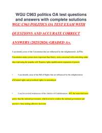 Politics Exam Questions and Answers (2025/2026)