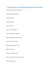 A Christmas Carol: Vocabulary and Comprehension