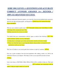 SERE 100.2 Level A: Questions and Answers for Exam Preparation