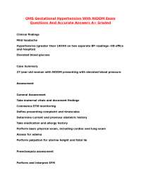 Gestational Hypertension and NIDDM Exam Q&A: Clinical Case Study