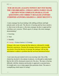 NUR 230 EXAM 1 (GALEN) NEWEST 2025 TEST BANK| THE CHILDBEARING -CHILD CARING FAMILY EXAM 1