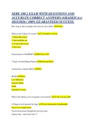 SERE 100.2 Exam Questions and Answers: 100% Success Guaranteed