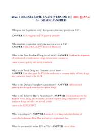 2025 VIRGINIA MPJE EXAM (VERSION 2)| 300+Qs&As| A+ GRADE ASSURED
