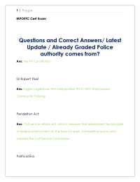 MPOETC Certification Exam Q&A: Police Authority, Procedures, and Legal Concepts