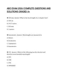 ABO EXAM 2026 COMPLETE QUESTIONS AND SOLUTIONS GRADED A+