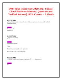Azure Cloud Platform Solutions: Exam Questions and Answers