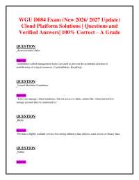 Cloud Platform Solutions - Questions and Answers (2026/2027 Update)