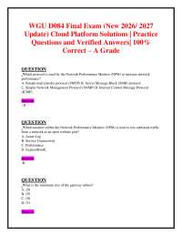 Final Exam Practice Questions: Cloud Platform Solutions