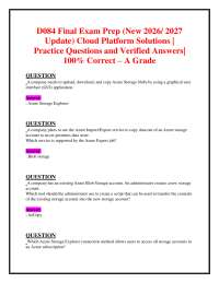 Azure Cloud Platform Solutions: Practice Questions and Answers for Exam Prep