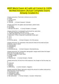 ARRT Radiography Mock Exam: Image Production Questions and Answers