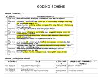 Coding Scheme template
