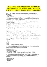 ARRT Vascular Interventional Mock Exam with Verified Answers