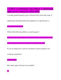 CLEET Certification Test Phase 1: Questions and Answers (2025-2026)