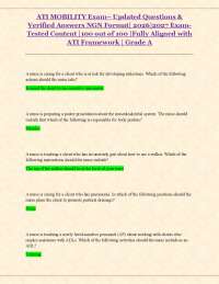 Mobility Exam Questions and Answers: NGN Format 2026-2027