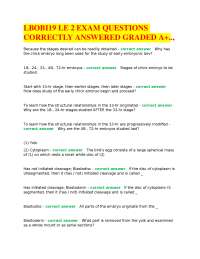 Chick Embryo Development Exam Questions and Answers