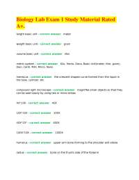 Biology Lab Exam 1 Study Guide