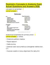 Dosimetry Concepts in Anatomy Exam Q&A (2026)