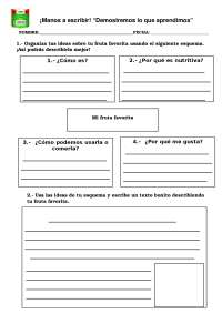 Escritura para medir habilidades comunicativas.