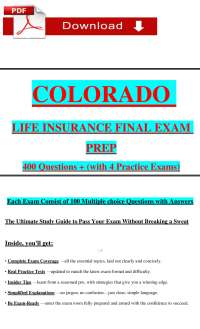 Colorado Life Insurance Exam Prep: Practice Questions and Study Guide