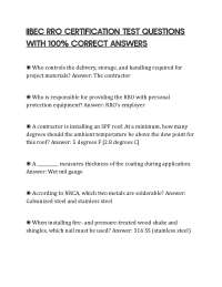 IIBEC RRO CERTIFICATION TEST QUESTIONS WITH 100% CORRECT ANSWERS