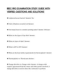 IIBEC RRO EXAMINATION STUDY GUIDE WITH VERIFIED QUESTIONS AND SOLUTIONS