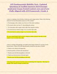 ATI Fundamentals Mobility Test: Questions and Verified Answers (NGN Format)