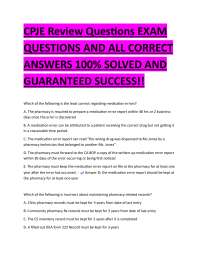 CPJE Review Questions EXAM QUESTIONS AND ALL CORRECT ANSWERS 100% SOLVED AND GUARANTEED SU