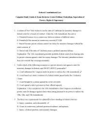 Federal Constitutional Law Complete Study Guide & Exam Reviewer 2025 – Federalism