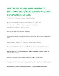WSET LEVEL 2 EXAM WITH COMPLETE SOLUTIONS (2025/2026) GRADED A+ /100% GUARANTEED SUCCESS.
