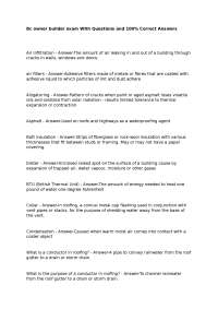 Bc owner builder exam With Questions and 100% Correct Answers