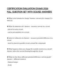 CERTIFICATION EVALUATION EXAMS 2026 FULL QUESTION SET WITH SOLVED ANSWERS