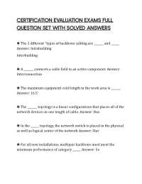 CERTIFICATION EVALUATION EXAMS FULL QUESTION SET WITH SOLVED ANSWERS