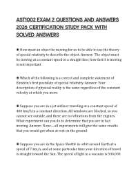 AST1002 EXAM 2 QUESTIONS AND ANSWERS 2026 CERTIFICATION STUDY PACK WITH SOLVED ANSWERS