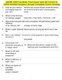 HADM 2560 Facilities Final Exam with All Correct & 100% Verified Answers |Actual Complete