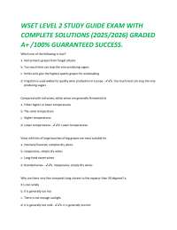WSET LEVEL 2 STUDY GUIDE EXAM WITH COMPLETE SOLUTIONS (2025/2026) GRADED A+ /100% GUARANTE