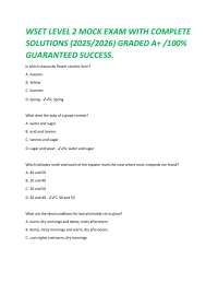 WSET LEVEL 2 MOCK EXAM WITH COMPLETE SOLUTIONS (2025/2026) GRADED A+ /100% GUARANTEED SUCC