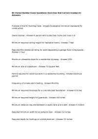 BC Owner Builder Exam Questions Overview And Correct Graded A+ Answers