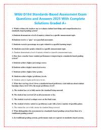 WGU D184 Standards-Based Assessment Exam Q&A 2025 – Graded A+ Solutions