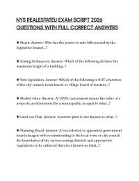 NYS REALESTATEU EXAM SCRIPT 2026 QUESTIONS WITH FULL CORRECT ANSWERS
