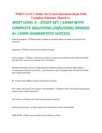 WSET LEVEL 3 – STUDY SET | EXAM WITH COMPLETE SOLUTIONS (2025/2026) GRADED A+ /100% GUARAN