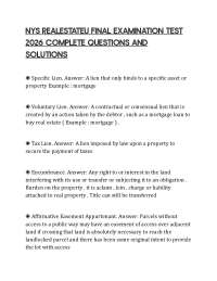NYS REALESTATEU FINAL EXAMINATION TEST 2026 COMPLETE QUESTIONS AND SOLUTIONS