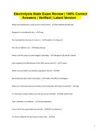Electrolysis State Exam Review: Q&A for Certification