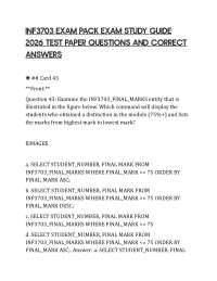INF3703 EXAM PACK EXAM STUDY GUIDE 2026 TEST PAPER QUESTIONS AND CORRECT ANSWERS