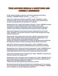 Waste Reduction Strategies: Intent and Requirements