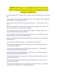 AGBM 338 Exam 1 Questions and Answers