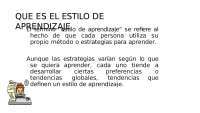 Estilos de Aprendizaje