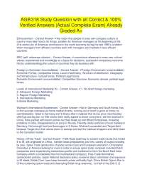 International Business Study Questions and Answers