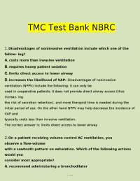 NBRC TMC Exam Practice Questions and Answers
