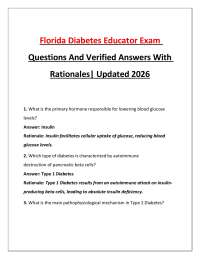 Diabetes Educator Exam: Questions and Answers with Rationales