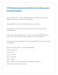 Advanced Esthetics Practice Test with Detailed Solutions